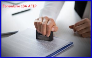 Formulario 184 AFIP